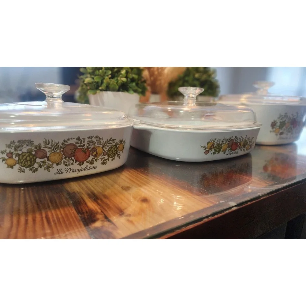 CorningWare L'Echalote La Marjolaine Casserole Set Cottagecore Grandmacore‎